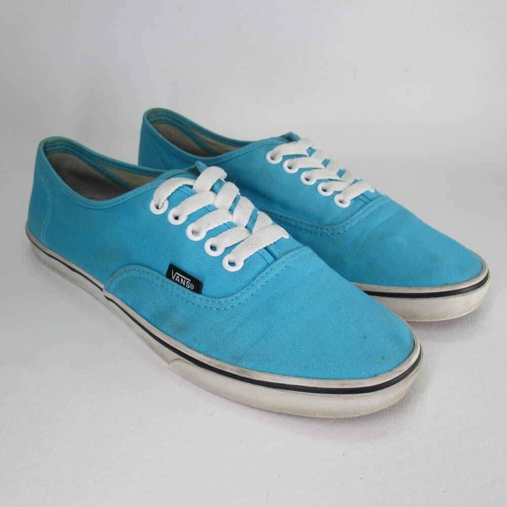 VANS Shoes Womens 8.5 Turquoise Blue Canvas Lace Up Sneakers Skateboard Summer